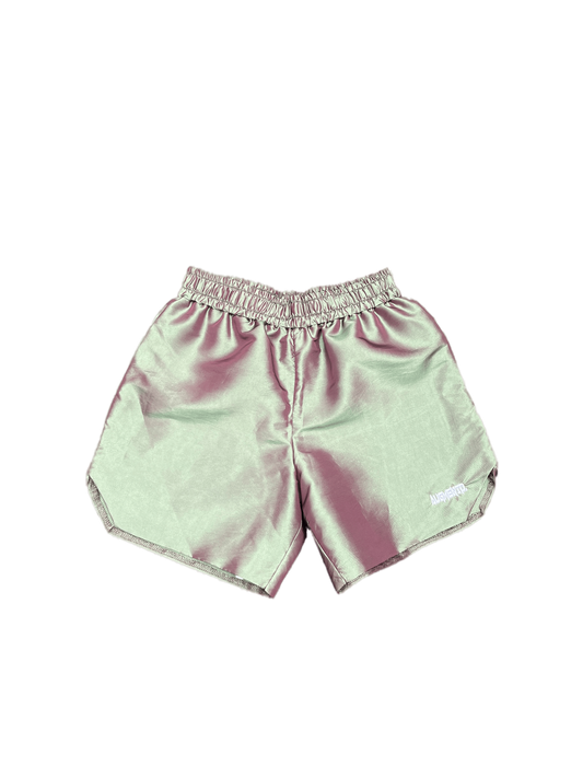 iridescent nylon shorts